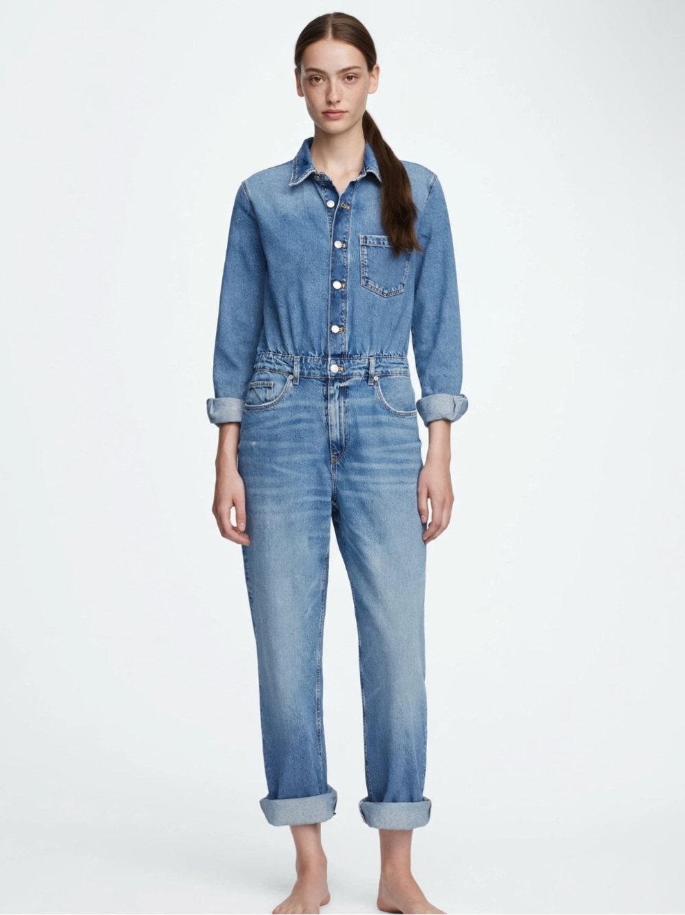 Zara denim jumpsuit